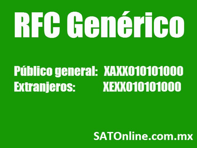 RFC Genérico - GUIA COMPLETA